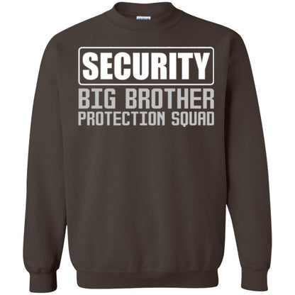 Family T-shirt Security Big Brother Protection Squad Dark Chocolate