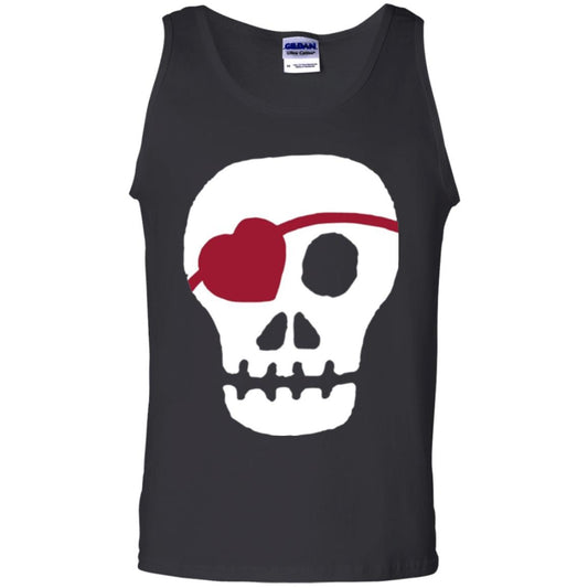 Skull Heart Valentines Day T-shirt Black
