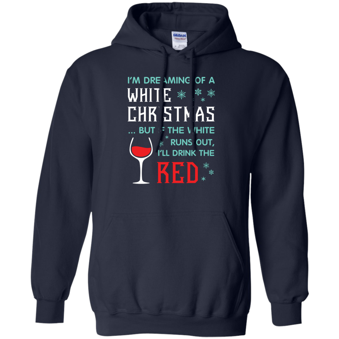 Christmas T-shirt I'm Dreaming Of A White Christmas Navy