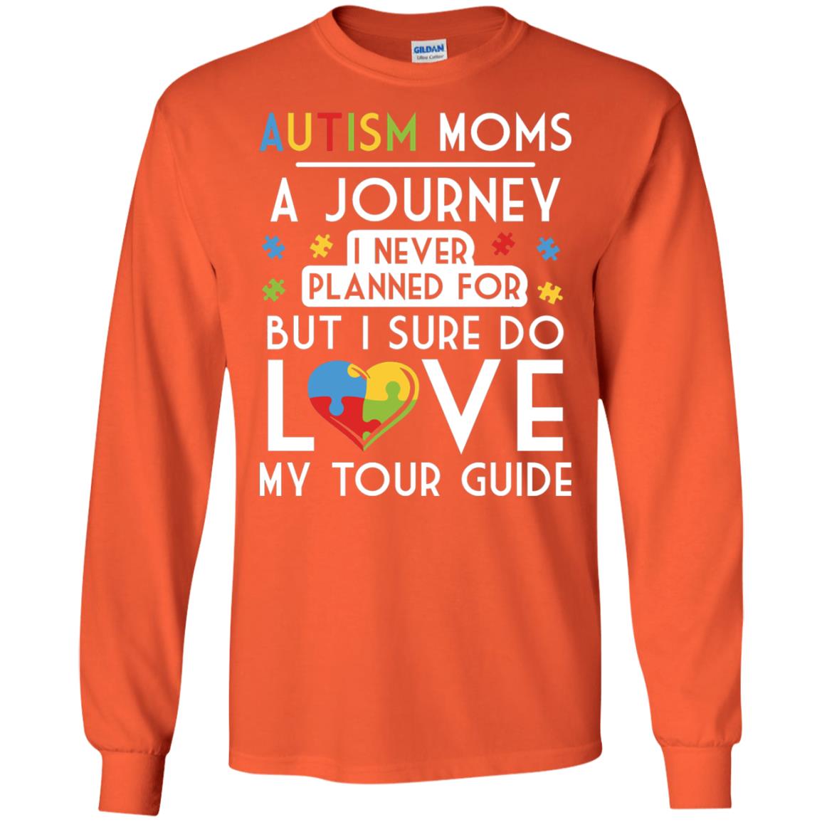 Autism Mom Shirt Autism Mom A Journey Of Love Orange
