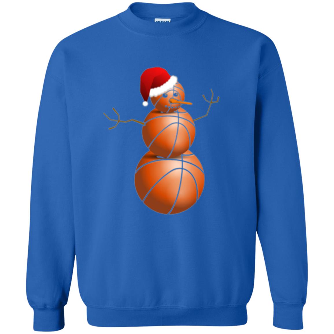 Christmas T-shirt Basketball Snowman Royal