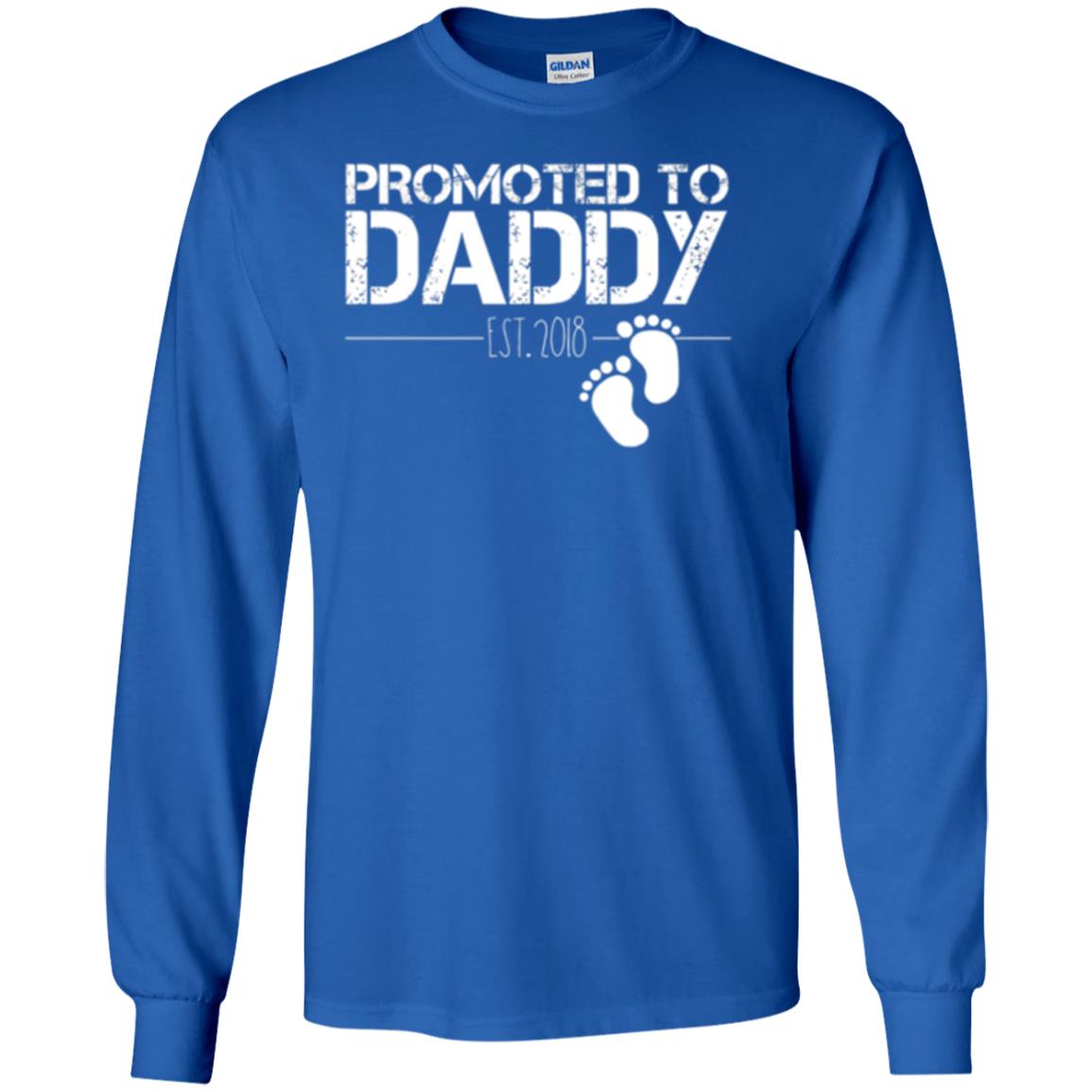 Promoted To Daddy Est 2018 New Daddy T-shirt Royal