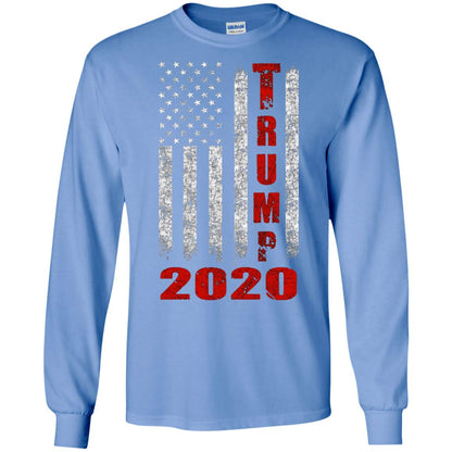 American Flag Vintage Design Trump 2020 T-shirt Carolina Blue