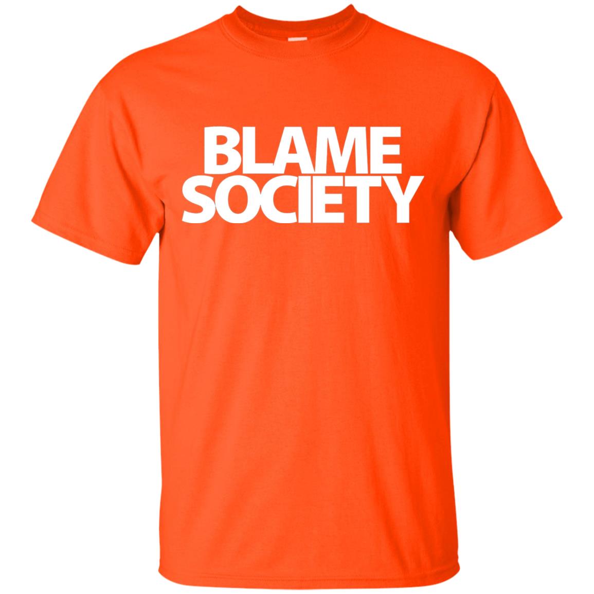 Mens Blame Society Urban Hip Hop T-shirt Orange