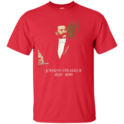 Musician T-shirt Johann Strauss Ii Red