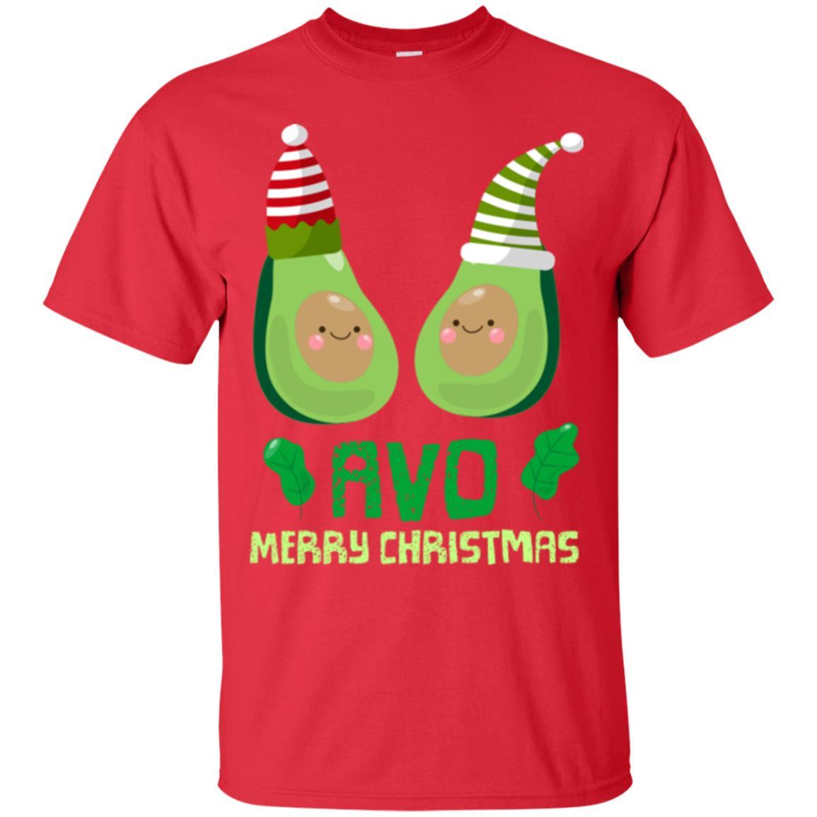 Avocado Merry Christmas T-shirt Red