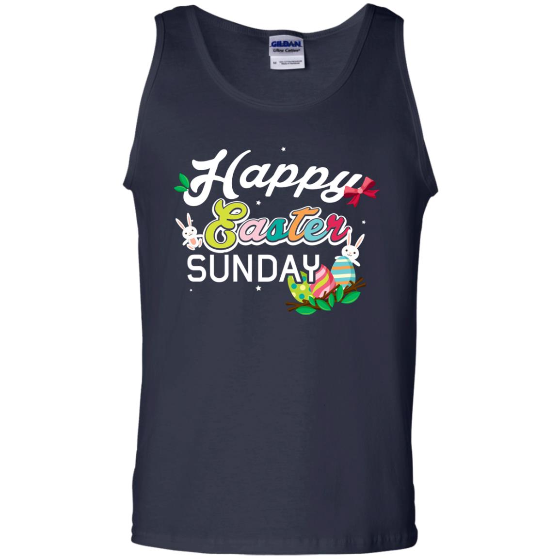 Christian T-shirt Happy Easter Sunday Navy