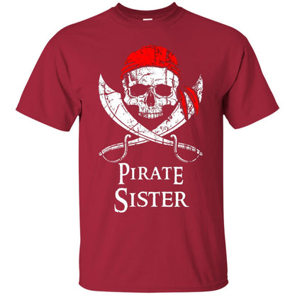 Family T-shirt Pirate Sister Jolly Roger Skull Crossbones Cardinal