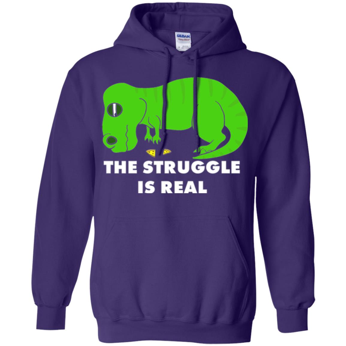 Funny Dinosaus T-shirt The Struggle Is Real Purple