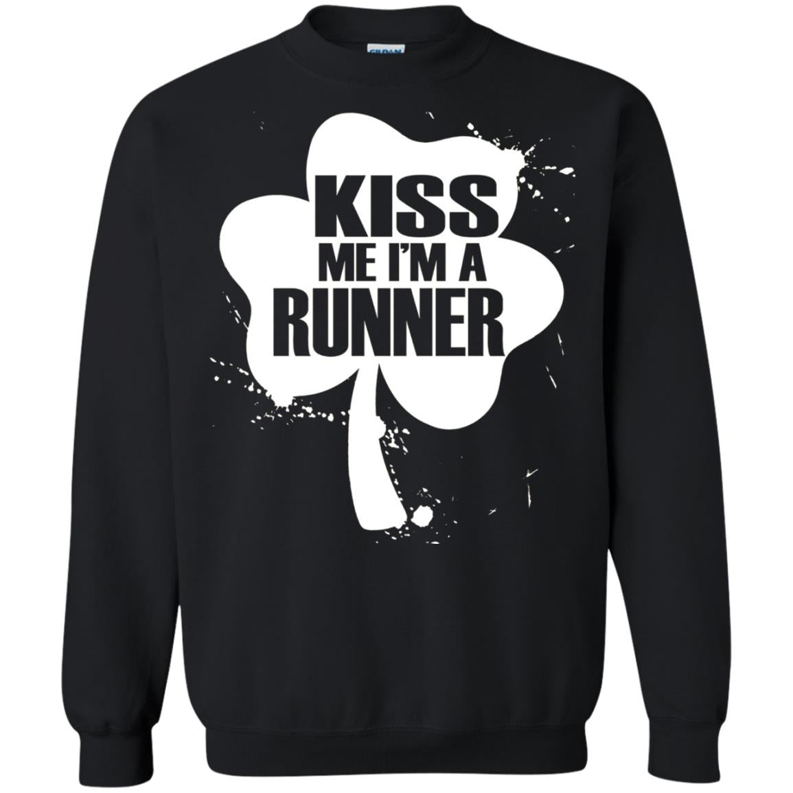 Kiss Me I_m Runner St. Patrick_s Day T-shirt Black