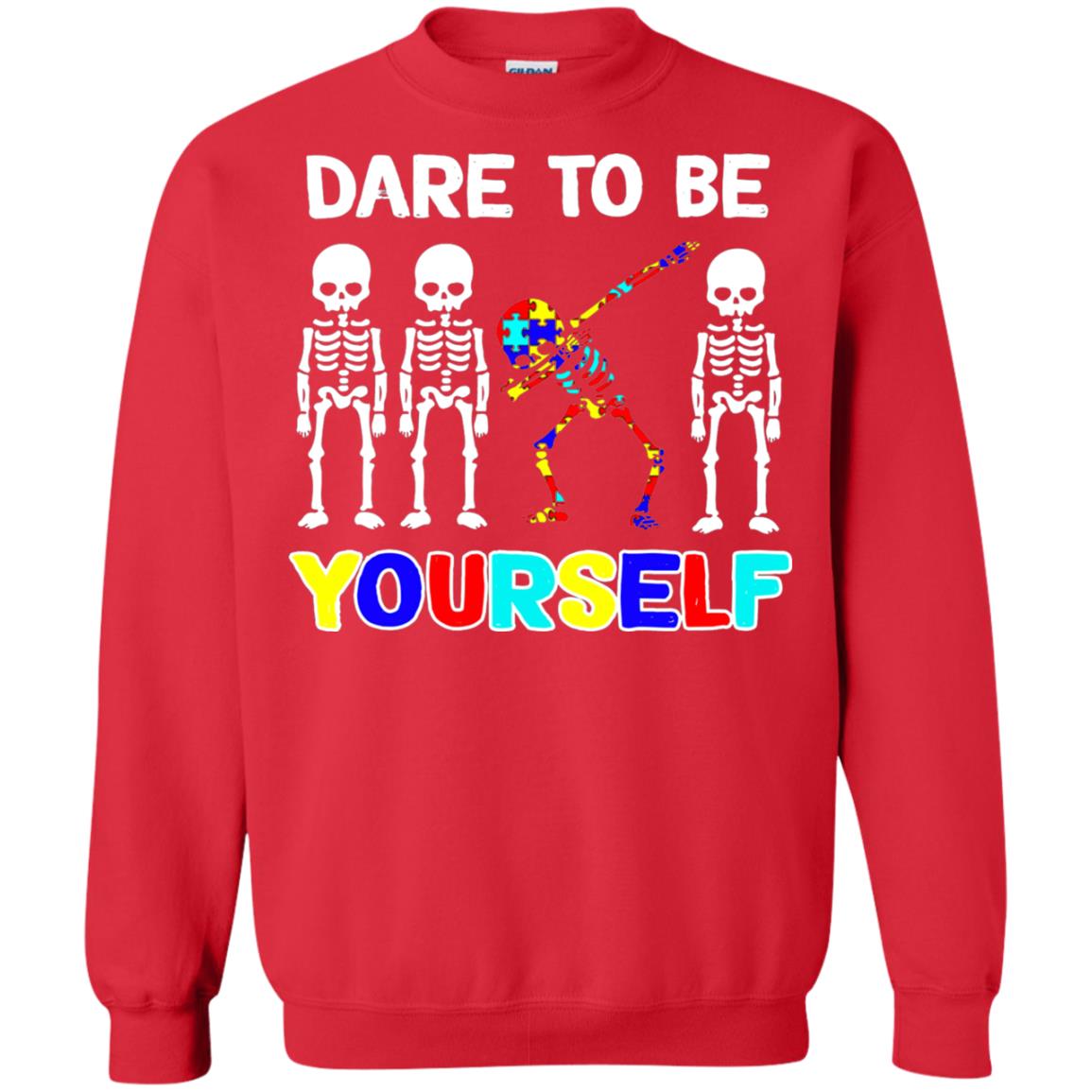 Dare To Be Yourself Autism Awareness Shirt Red