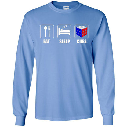 Rubik Lover T-shirt Eat Sleep Cube T-shirt Carolina Blue