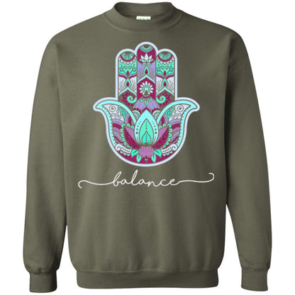 Balance Yoga Gym Hamsa T-shirt Military Green