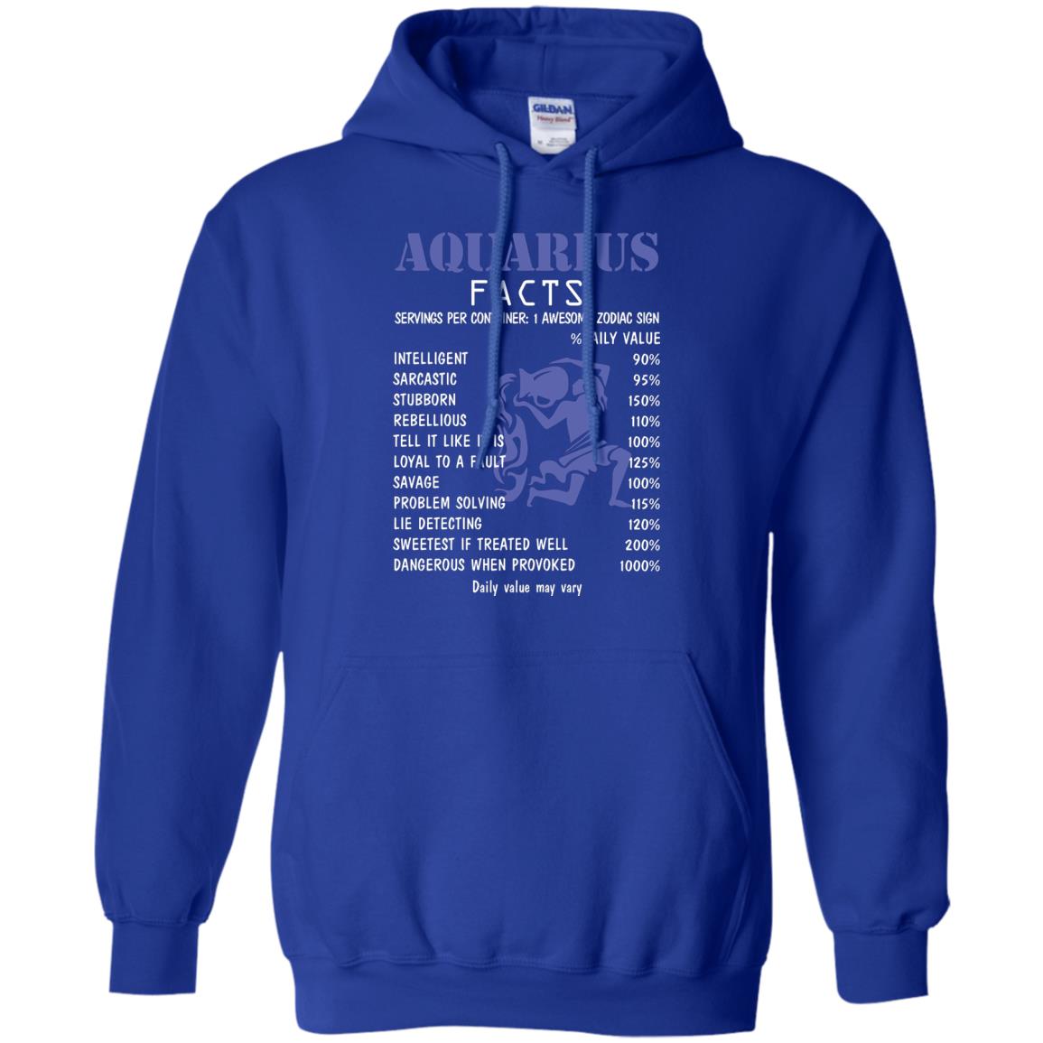 Aquarius Facts 1 Awesome Zodiac Sign Gift Shirt Fo Aquarius Horoscope Royal