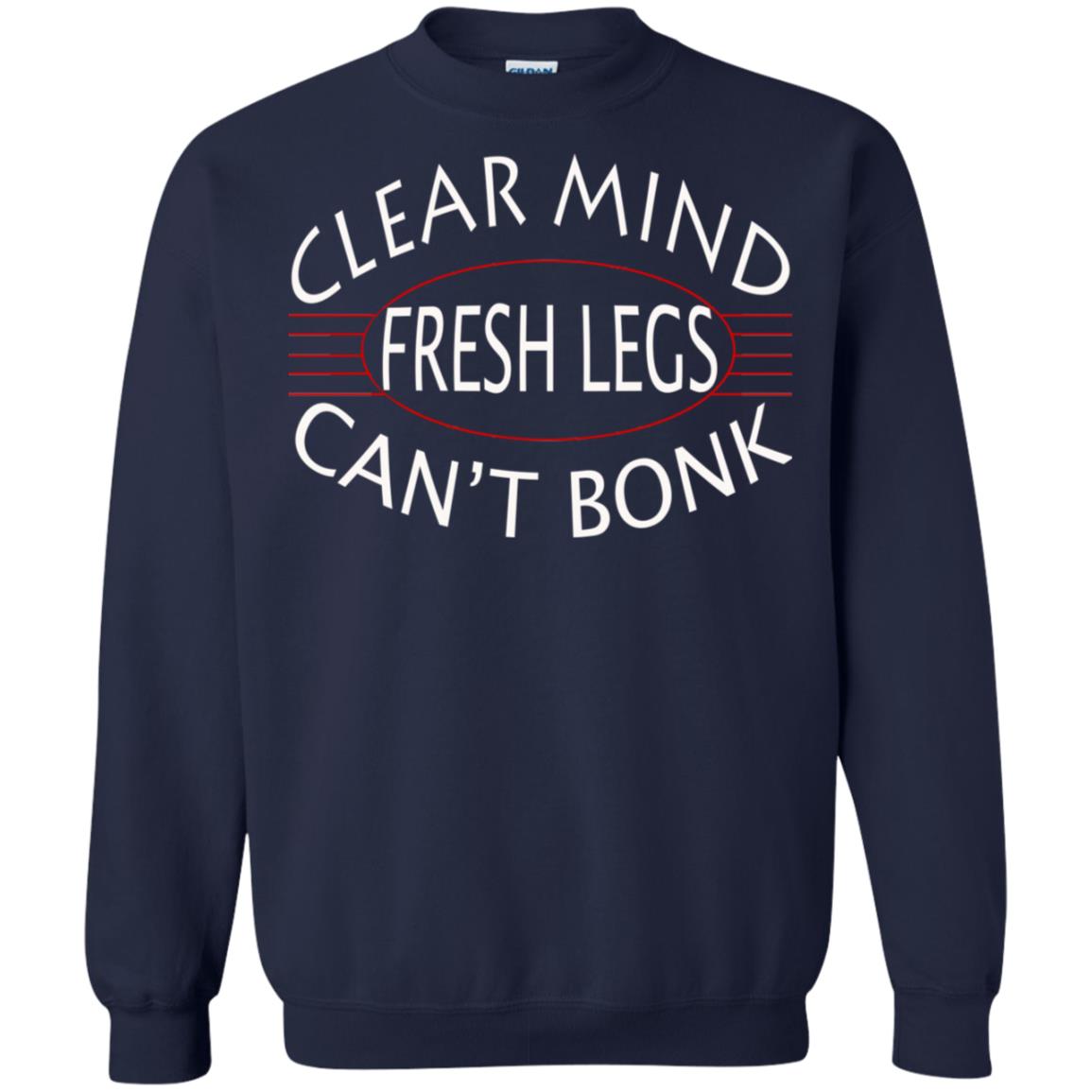 Clear Mind Fresh Legs Can't Bonk Marathon Running Shirt Navy