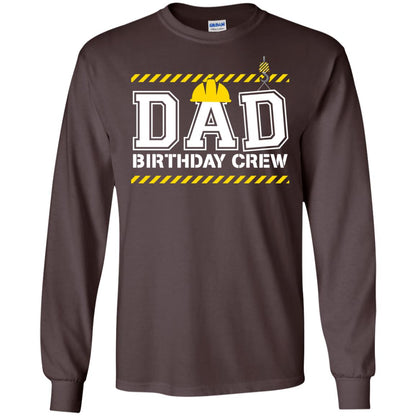Dad Birthday Crew Construction Worker Shirt Daddy Dark Chocolate