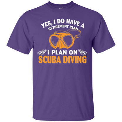 Scuba Diving T-shirt My Retirement Plan I Plan On Scuba Diving Purple