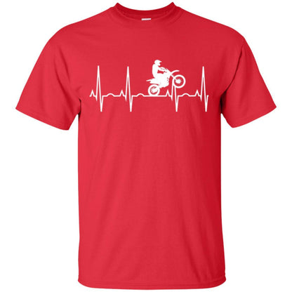 Dirt Bike Rider T-shirt Dirt Bike Heartbeat T-shirt Red