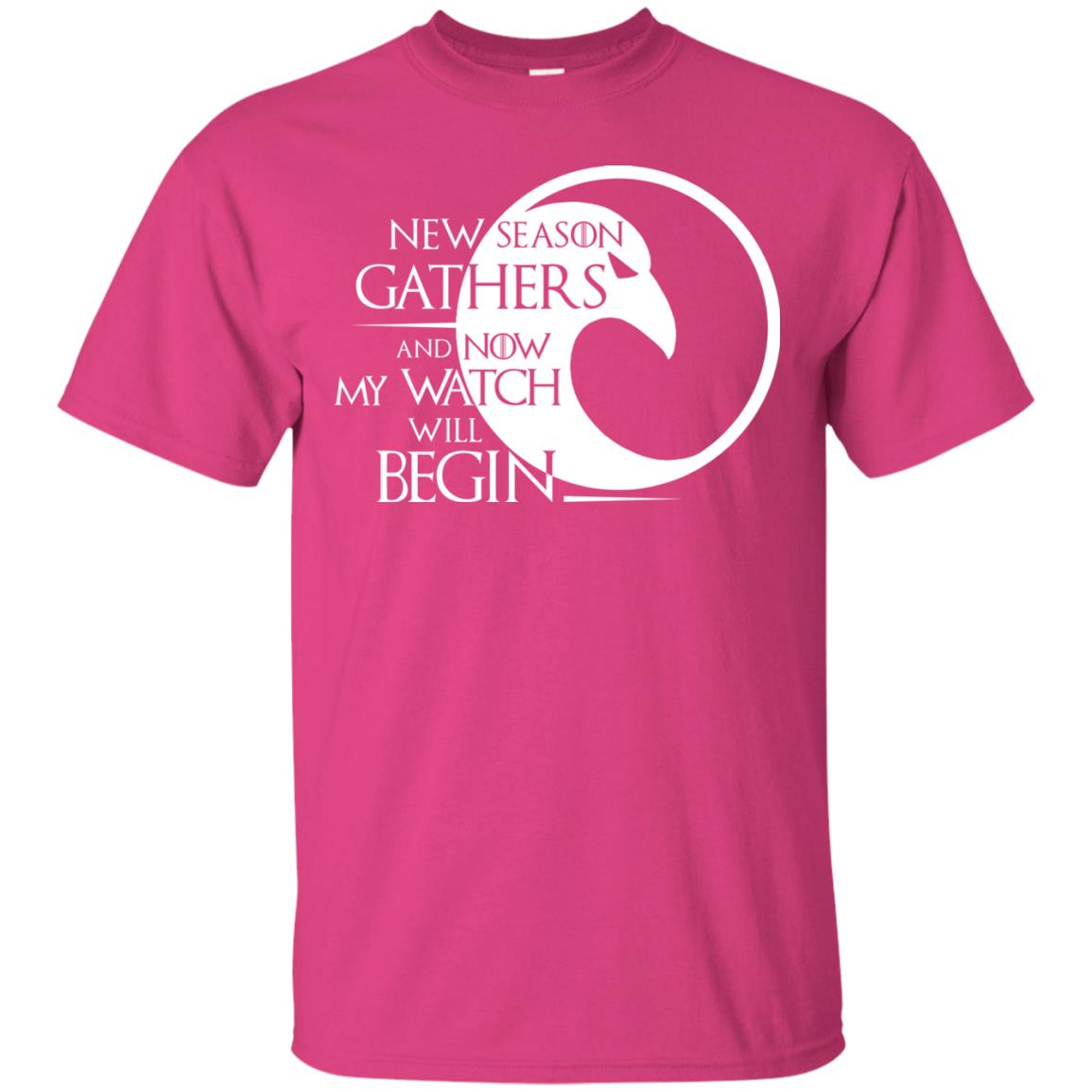 New Season Gathers And Now My Watch Will Begin Game Of Thrones Fan T-shirt Heliconia