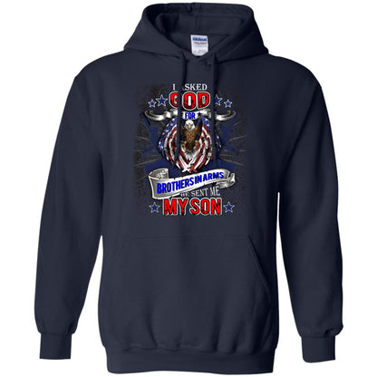 God Sent Me My Veteran Son Daddy T-shirt Navy
