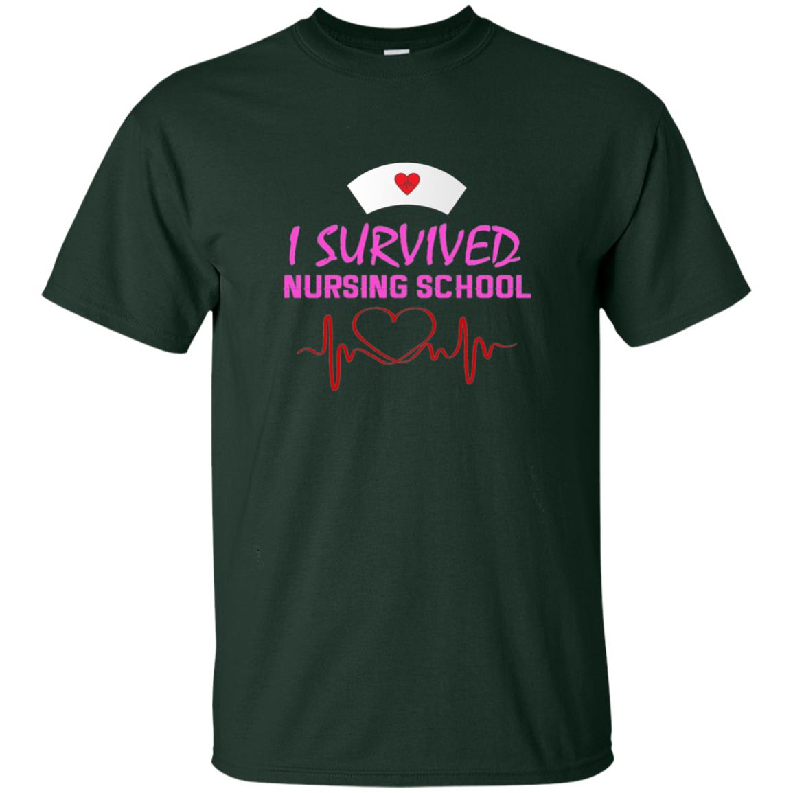 I Survived Nursing School Nursing Survivor Shirt Forest