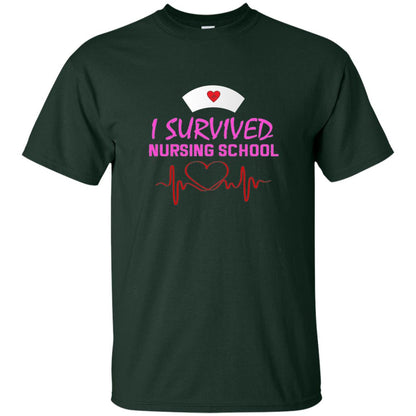 I Survived Nursing School Nursing Survivor Shirt Forest