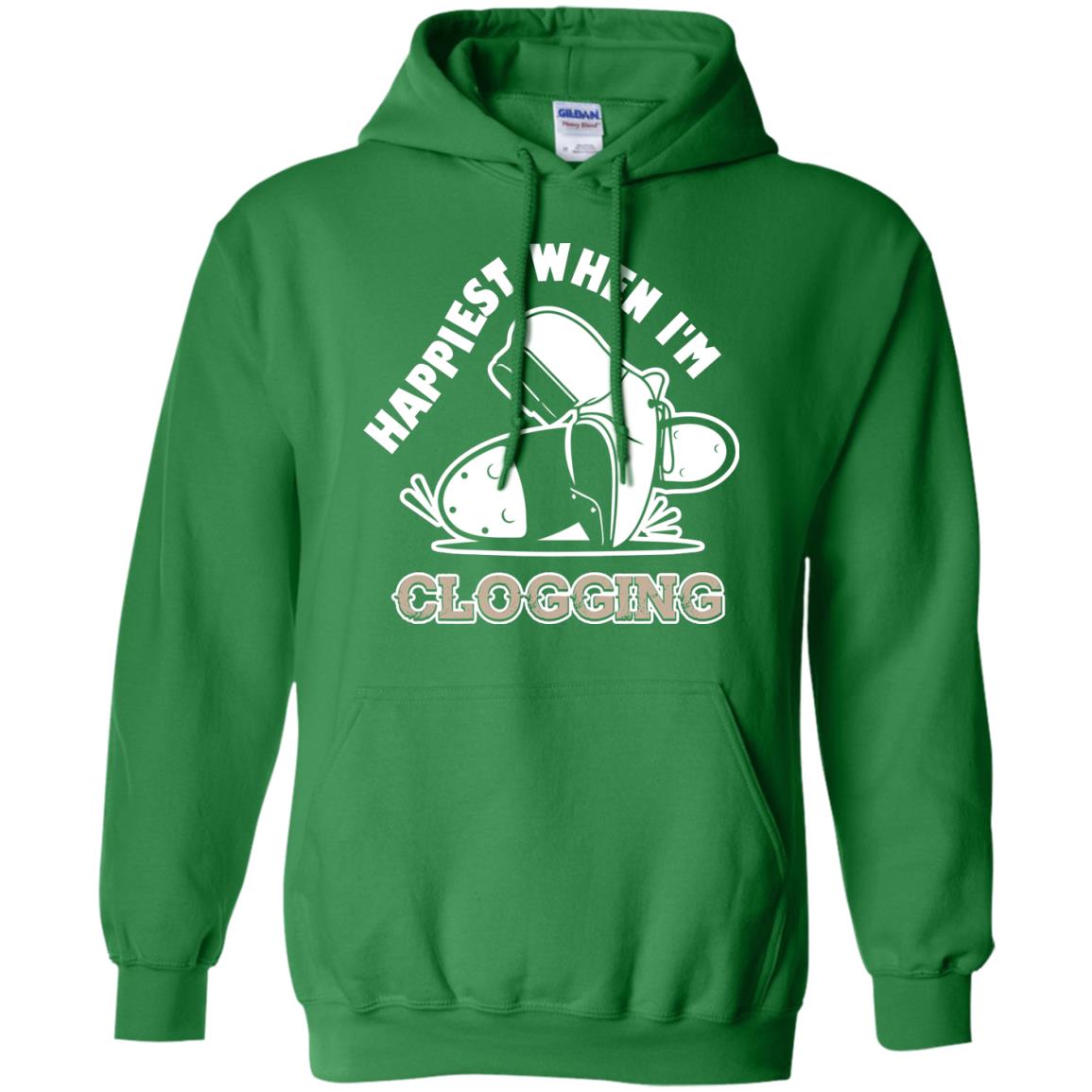 Clogger T-shirt Happiest When I'm Clogging Irish Green