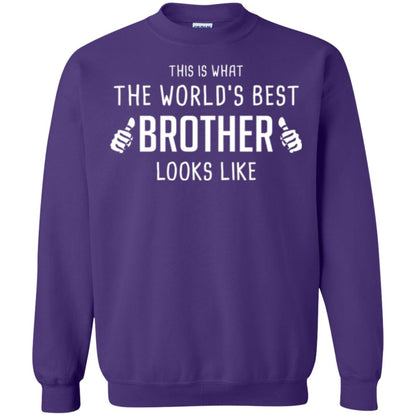 Brother T-shirt This Is What The Worlds Best Brother Looks Like Purple