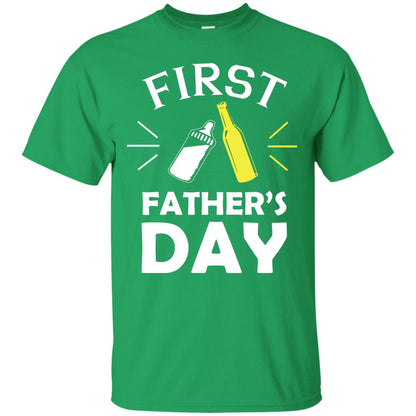 First Father's Day Shirt Irish Green