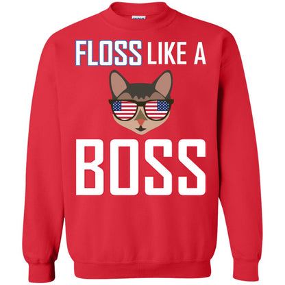 Floss Like A Boss Cat Shirt Red