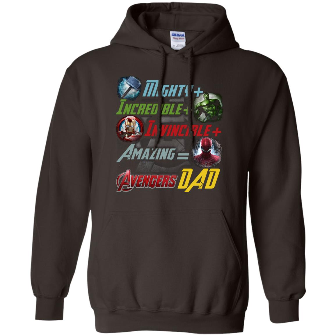 Mighty Incredible Invincible Amazing Dad Movie Fan T-shirt Dark Chocolate