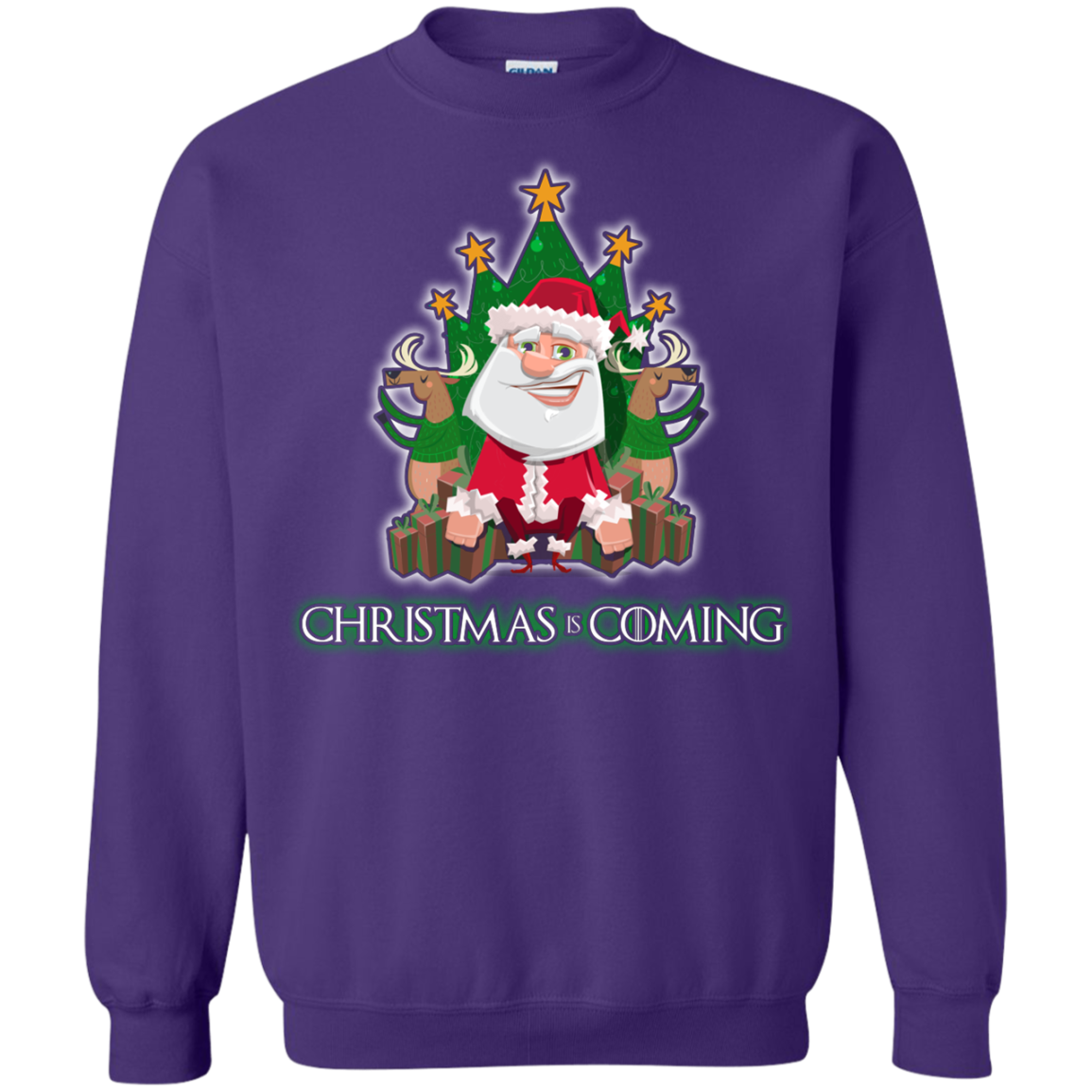 Christmas Is Coming T-shirt Purple