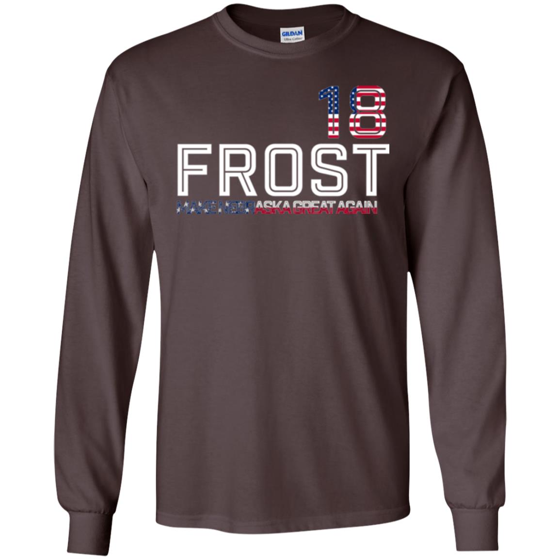 Frost 2018 T-shirt Make Nebraska Great Again Dark Chocolate