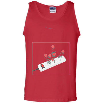 Flower Power Cute Art Aesthetic Vaporwave Digital Rose T-shirt Red
