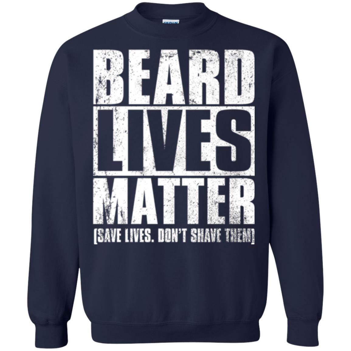 Beared Men T-shirt Beared Lives Matter Navy