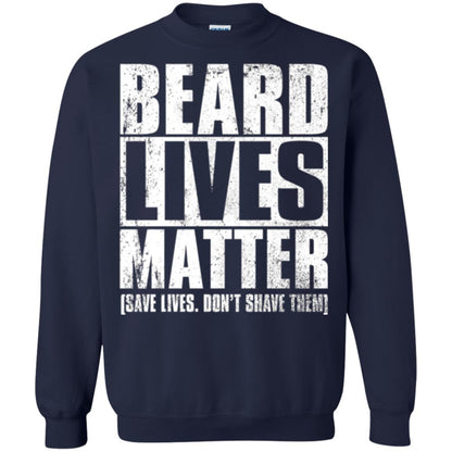 Beared Men T-shirt Beared Lives Matter Navy