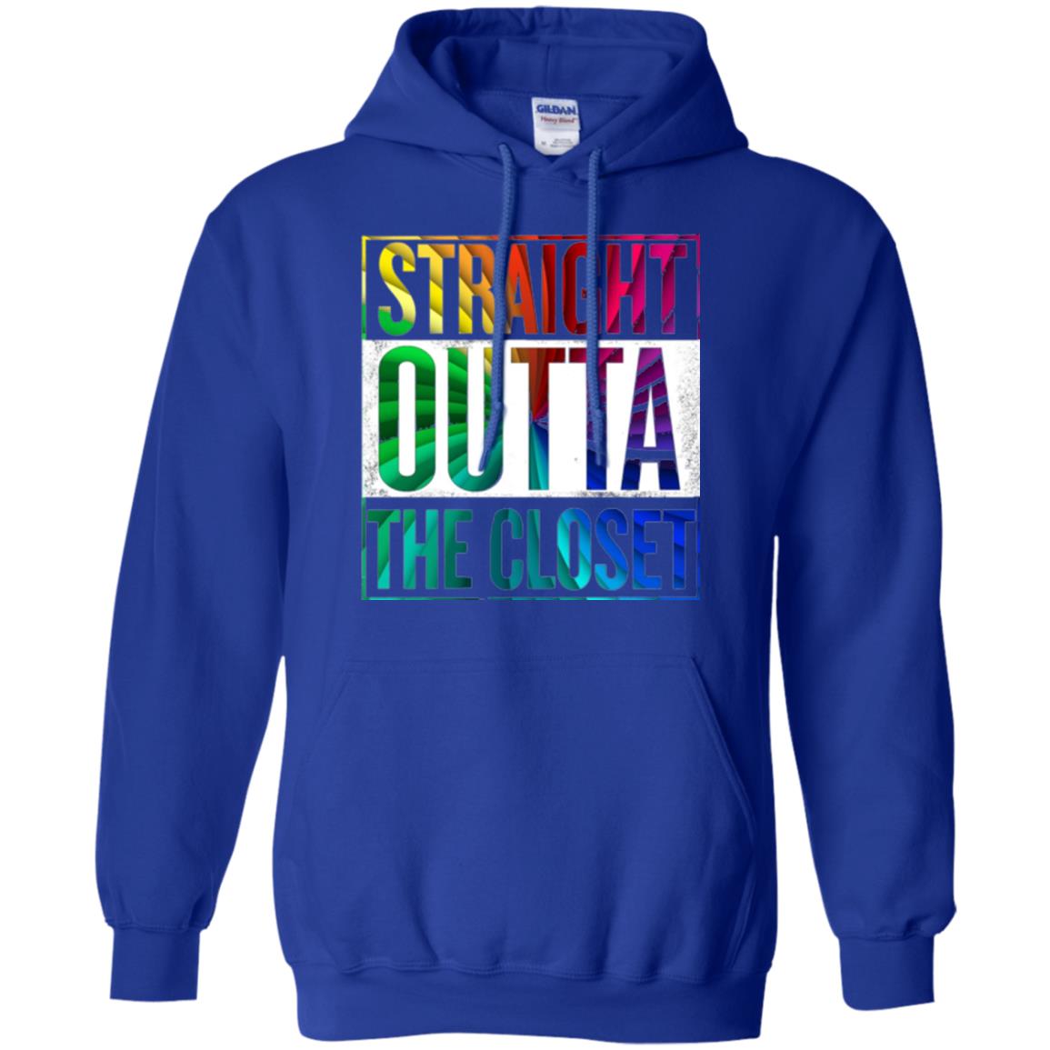 Gay Pride Lgbt T-shirt Straight Outta The Closet Royal