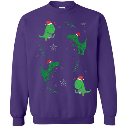 Funny Christmas T-shirt Merry Christmas Dinosaur Purple