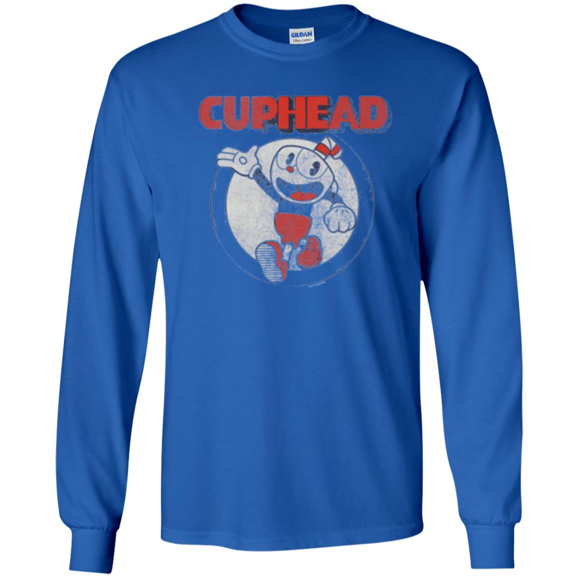 Cuphead T-shirt Cuphead Waving Circle Portrait Royal