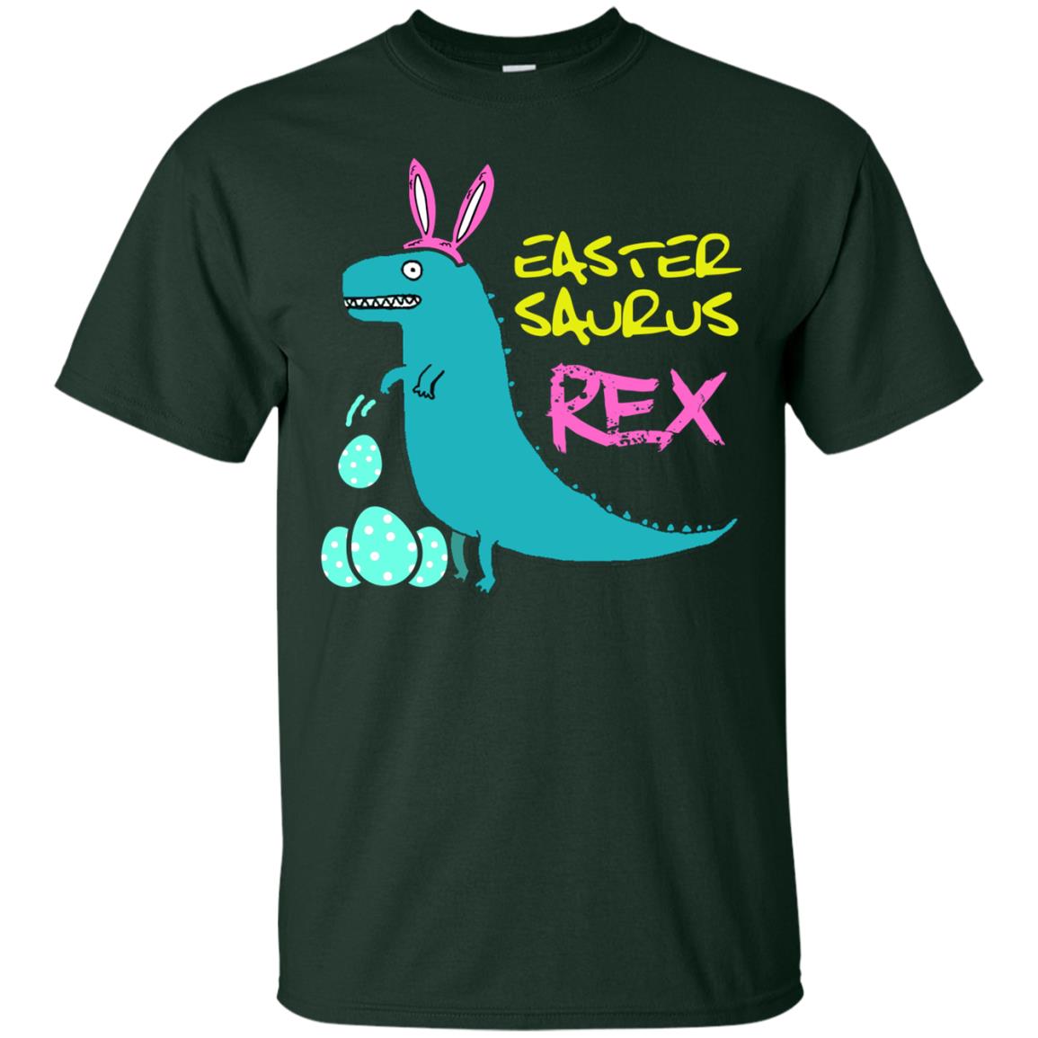 Easter Saurus Trex Bunny Dinosaur T-shirt Forest
