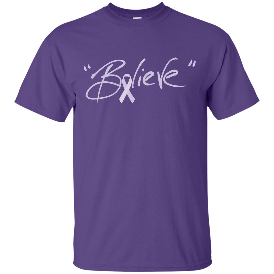 All Cancer Awareness Shirt Lavender Ribbon Believe Purple