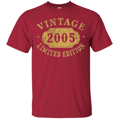 Brithday T-shirt Vintage 2005 Limited Edition Cardinal