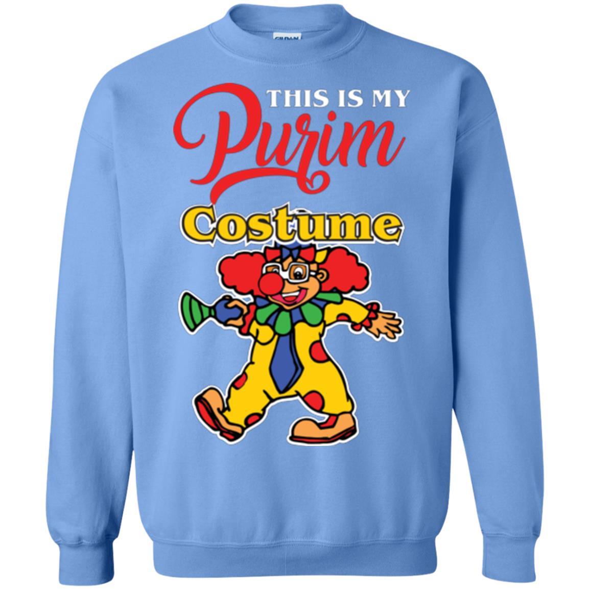 Purim Day T-shirt This Is My Purim Costume Carolina Blue