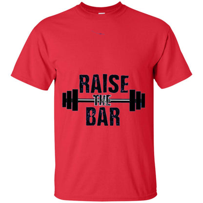 Workout Gym T-shirtraise The Bar Red