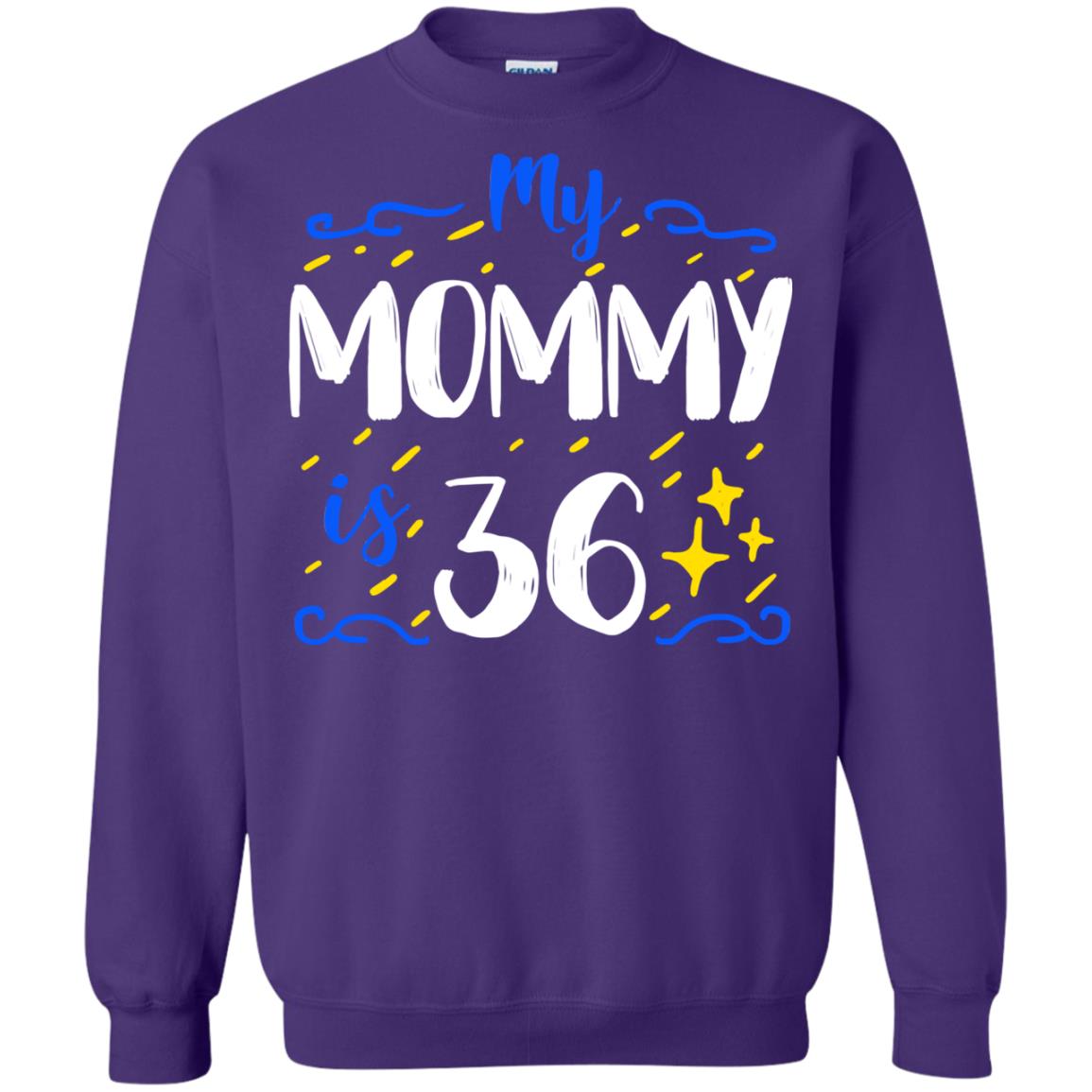 My Mommy Is 36 36th Birthday Mommy Shirt For Sons Or Daughters Purple