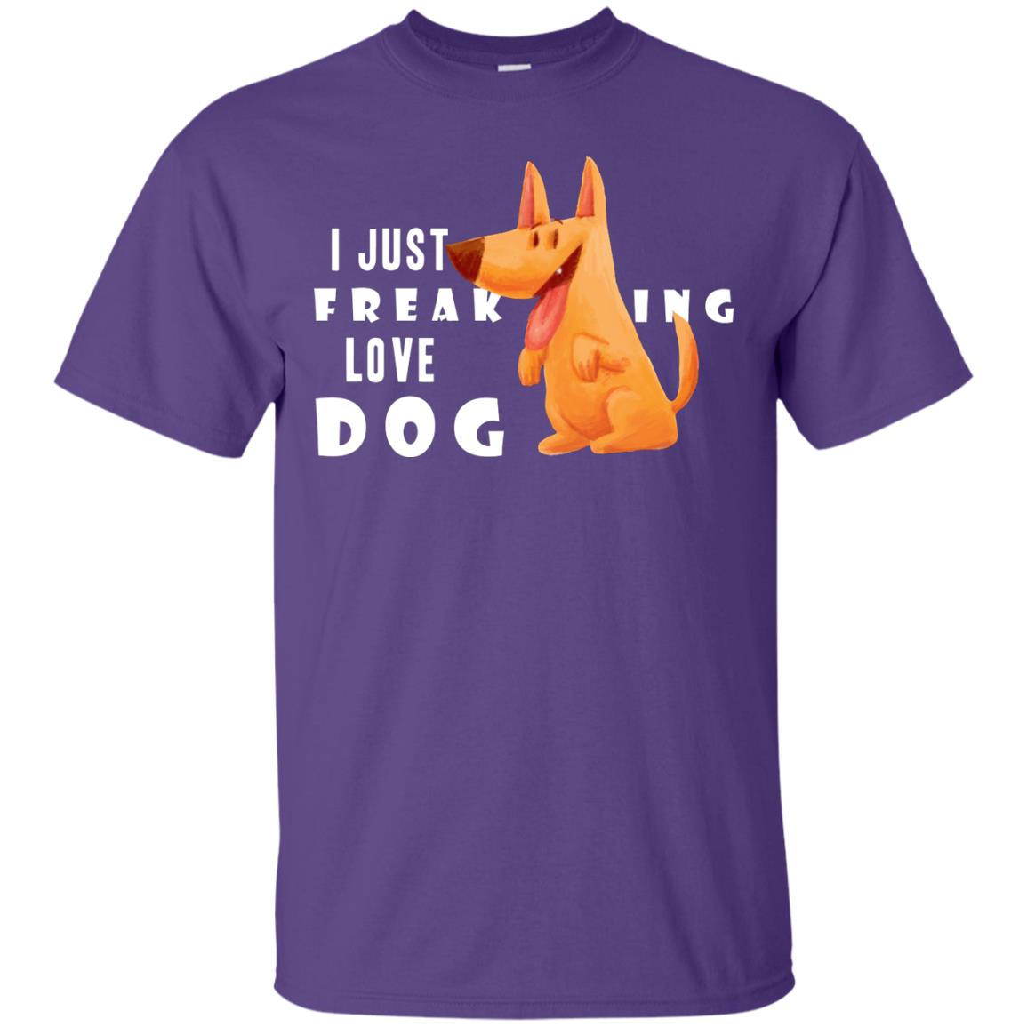 I Just Freaking Love Dog Shirt Purple