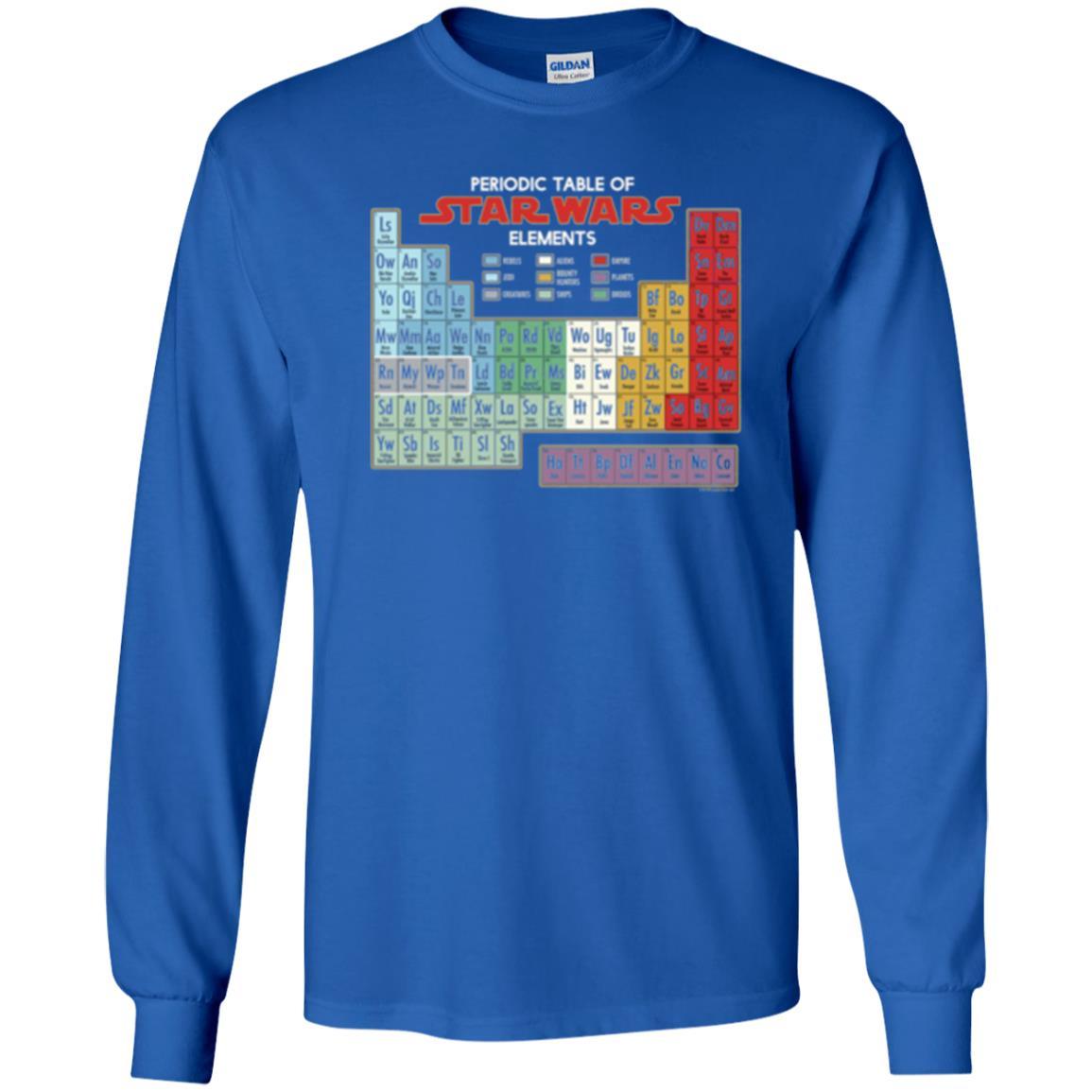 Film T-shirt Star Wars Periodic Table Of Elements Graphic Royal