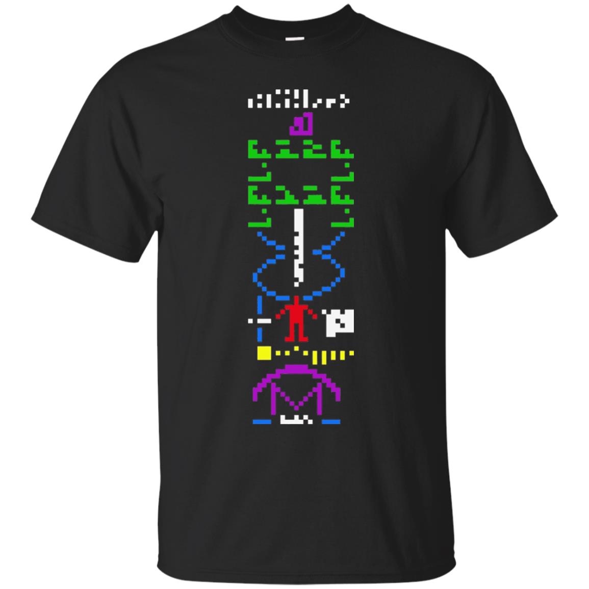 Astronomer T-shirt 1974 Arecibo Message Cool Space Exploration Black