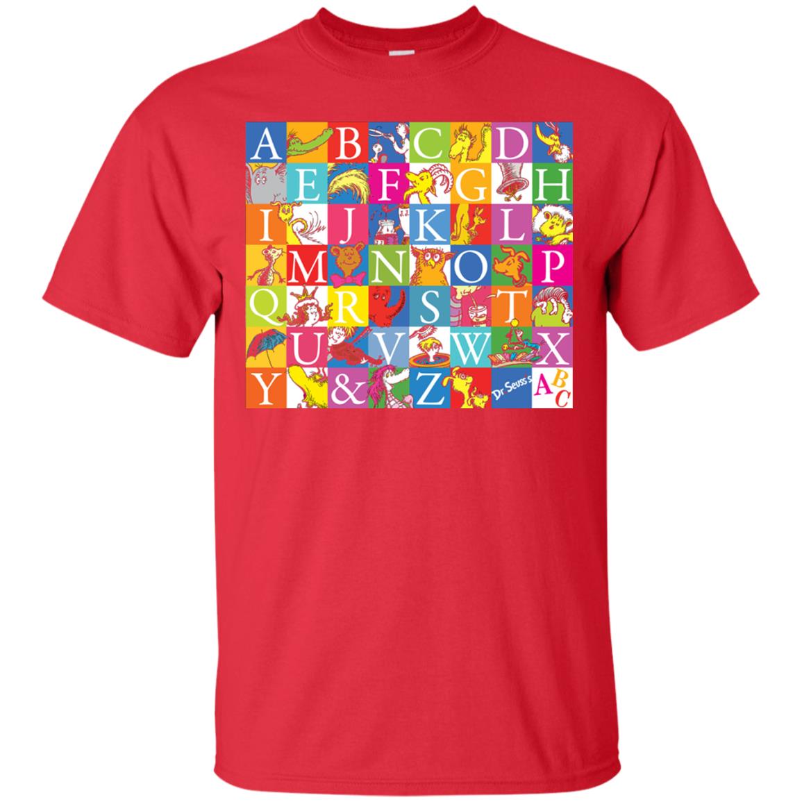 Dr. Seuss A To Z Gift Shirt For Funny Man Red