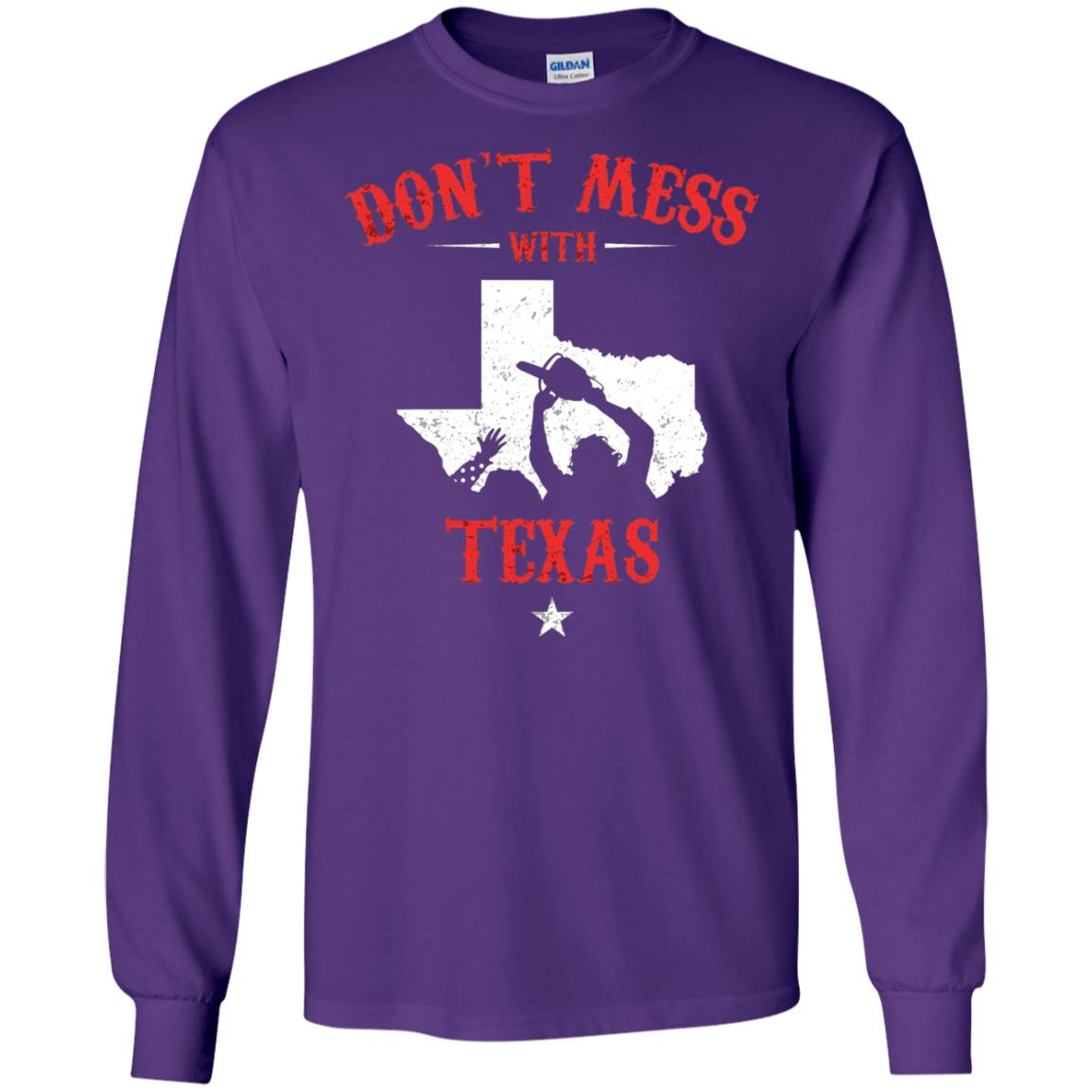 Don_t Mess With Texas Chainsaw T-shirt Purple